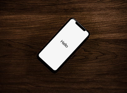 space gray iPhone X showing Hello text thumbnail