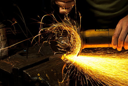 yellow DEWALT angle grinder thumbnail