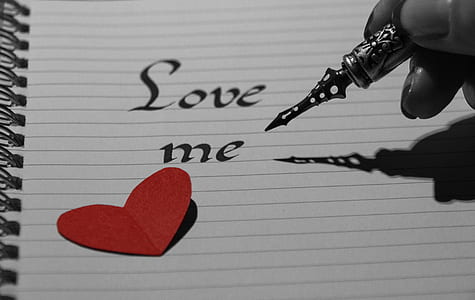 Love Me printed white paper thumbnail