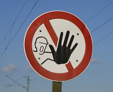 white and red road signage thumbnail