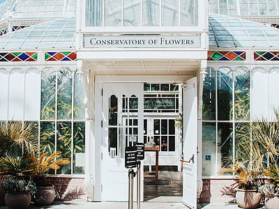 open door of Conservatory of Flowers entrance thumbnail
