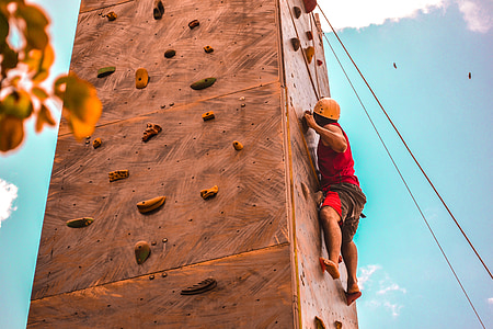 man playing rock wall climbing thumbnail
