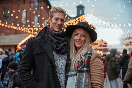 Winter Couple At Festival Photo thumbnail