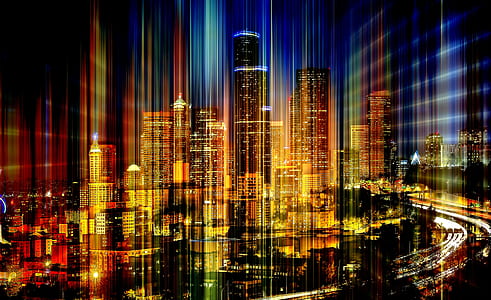 photo of high-rise building during nighttime thumbnail