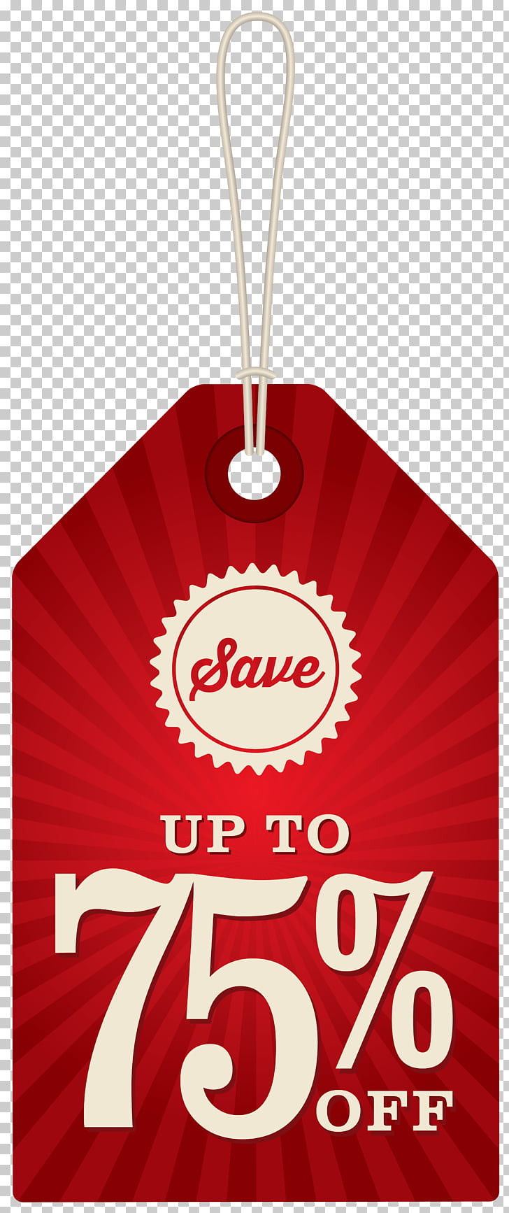 , Save Up To 75% Off Label , red 75% off price tag PNG clipart