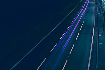 road light time lapse photography thumbnail