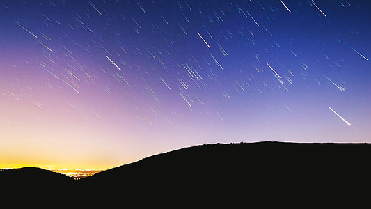 photo of meteor shower on golden hour thumbnail