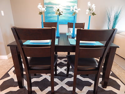 rectangular-top brown wooden dining table thumbnail