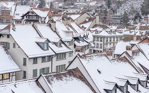 snow-covered village house thumbnail