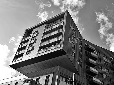 black and white concrete building thumbnail