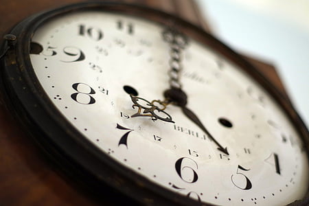 round wall clock at 7 o'clock thumbnail