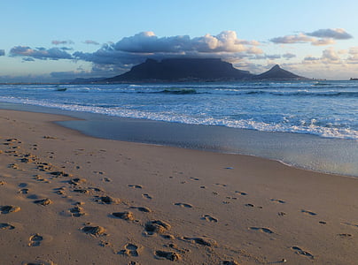 seashore with footprints thumbnail