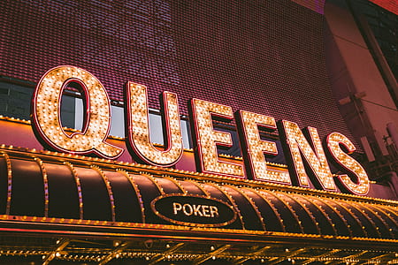 Queens Poker LED signage during nighttime thumbnail