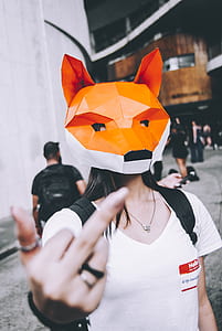 woman wearing fox headdress thumbnail