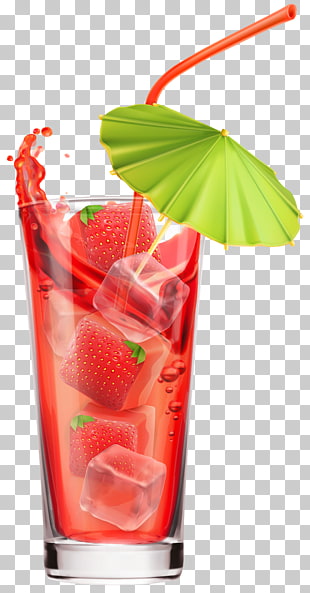 Cocktail Old Fashioned Drink Icon, Strawberry Cocktail , red beverage on highball glass PNG clipart