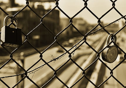 metal, fence, cage, lock thumbnail
