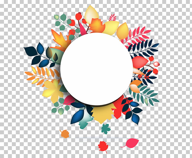 , Hand painted watercolor floral frame, round white surface surrounded by flowers PNG clipart