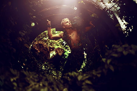 naked top man walking on tunnel thumbnail
