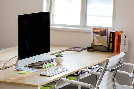 Office Desk In Window Light Photo thumbnail