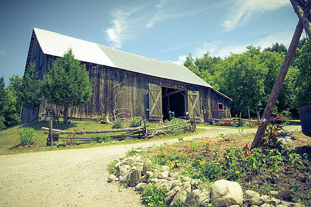 This old barn is in Quebec, Canada, and is mostly used to store equipment for farm animals thumbnail