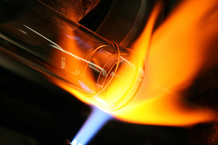 closeup of heated glass tube thumbnail