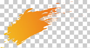 Orange gradient brush, orange paint PNG clipart