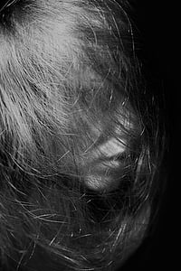 grayscale photo of woman thumbnail