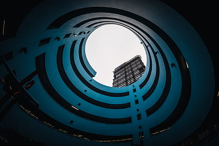 low angle photography of dome holed building ceiling thumbnail