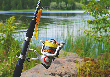 black and gray fishing rod thumbnail
