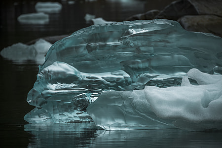 grayscale photo of iceberg thumbnail
