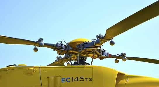 yellow EC 145 T2 helicopter thumbnail