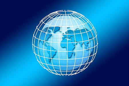 blue and white globe logo thumbnail