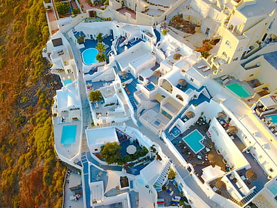 Santorini Greece aerial view thumbnail