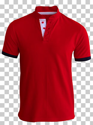 T-shirt Polo shirt Sleeve, Red T Shirt, red and black polo shirt PNG clipart