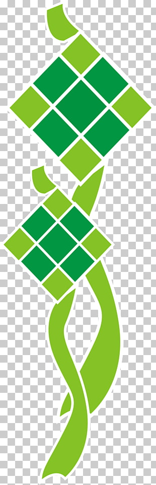 Ketupat , ketupat, green kite logo PNG clipart