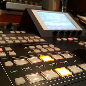 turned-on audio mixer thumbnail