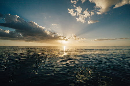 Scenic View of Sea at Sunset thumbnail