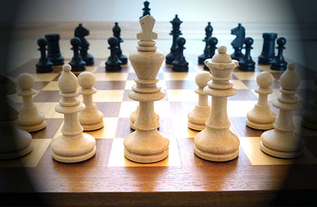 white and black chessboard set thumbnail