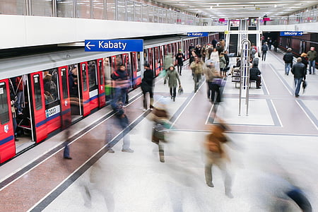 people standing on train station thumbnail
