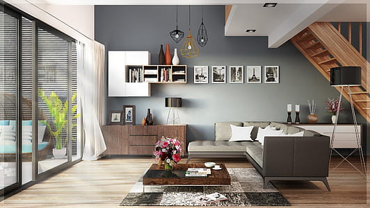 black and gray living room set thumbnail