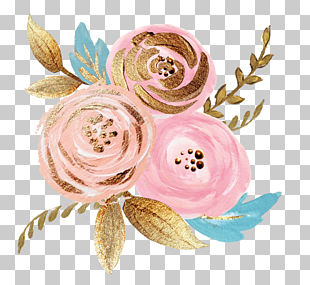 Wedding invitation Flower delivery Floristry Pink, Hand-painted flowers, illustration of pink petaled flowers PNG clipart