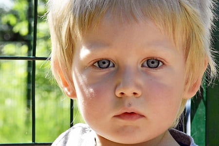 baby's face near glass window thumbnail