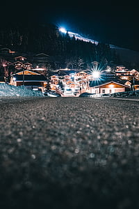 houses with light during nighttime thumbnail
