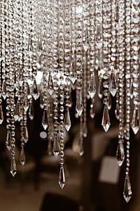 Close up of crystal chandelier thumbnail