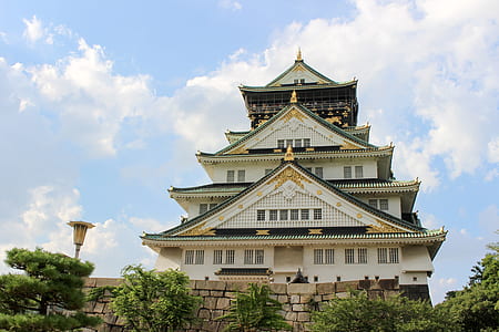 high-rise white house under blue sky and clouds thumbnail