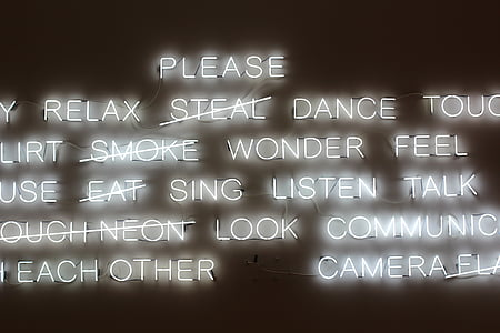 white and black LED signage thumbnail