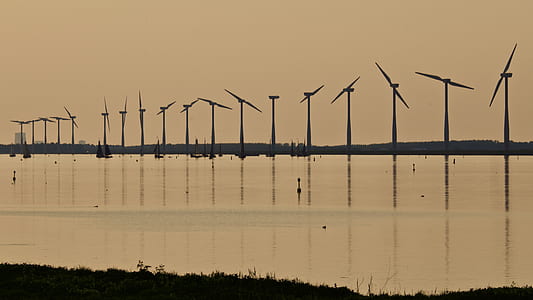 dawn, landscape, sky, water thumbnail