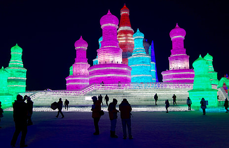 purple, green, and blue LED structures thumbnail