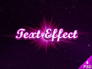 Purple Text Effect psd file