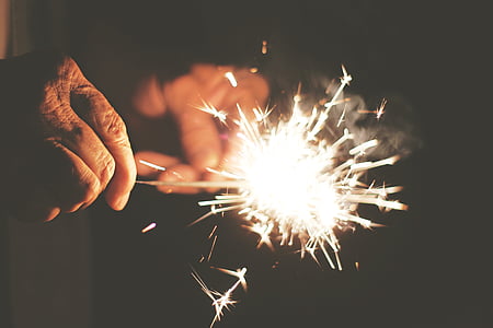 person holding sparklers thumbnail